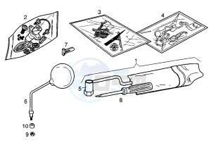 BULTACO LOBITO - 50 cc drawing REPAIR TOOLS-GASKET SET