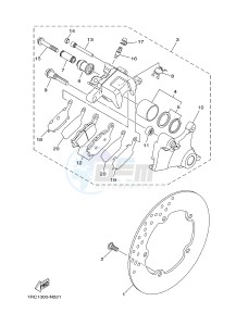 MT09 900 (1RCC) drawing REAR BRAKE CALIPER