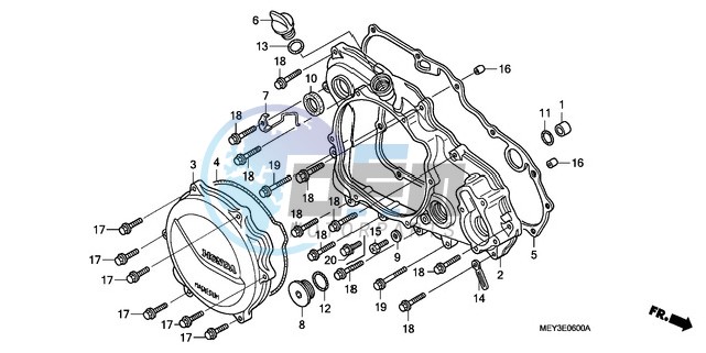 R. CRANKCASE COVER