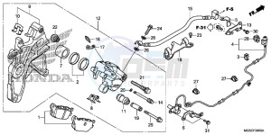 NC700DC Integra E drawing REAR BRAKE CALIPER