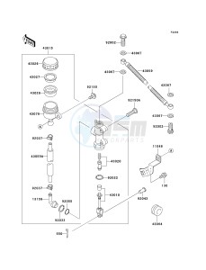 EX 500 D [NINJA 500R] (D10-D12) [NINJA 500R] drawing REAR MASTER CYLINDER