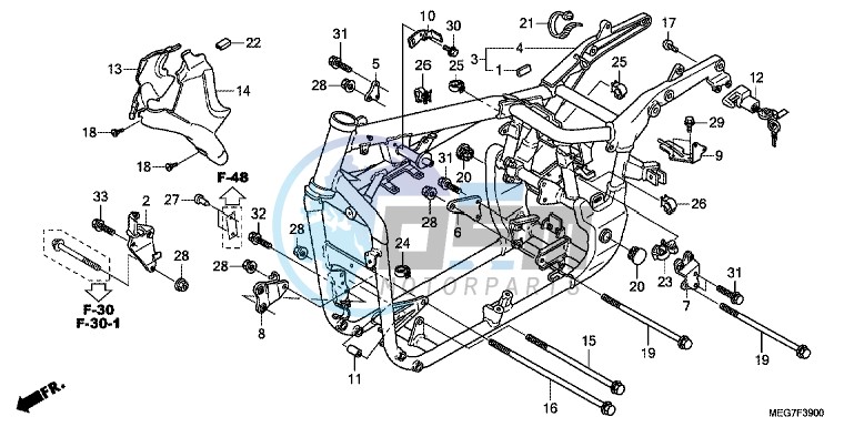 FRAME BODY (VT750C2B/ C2S/ CS/ C/ CA)