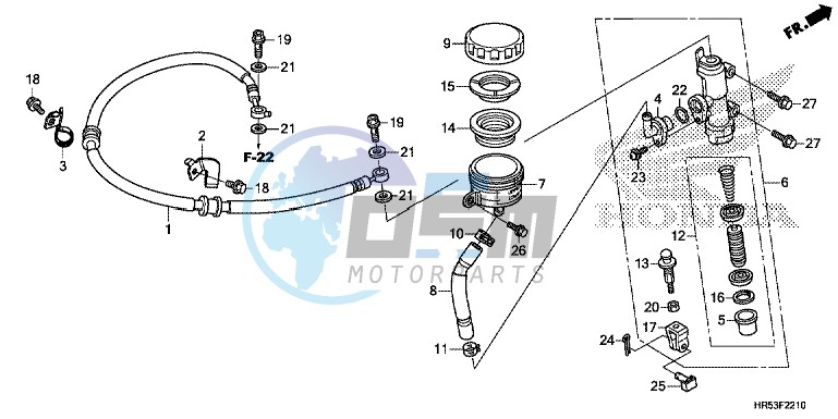 REAR BRAKE MASTER CYLINDER