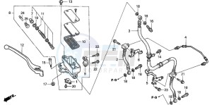 NT650V DEAUVILLE drawing FR. BRAKE MASTER CYLINDER (NT650VW/X/Y/1)