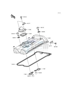 ER-6F EX650EGF XX (EU ME A(FRICA) drawing Cylinder Head Cover