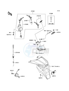 Z750 ZR750-J2H FR GB XX (EU ME A(FRICA) drawing Ignition Switch