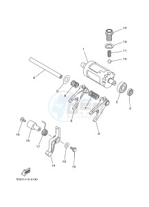 YFM450FWAD YFM450PF GRIZZLY 450 EPS (2LC8) drawing SHIFT CAM & FORK