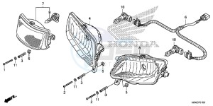 TRX500FM1H TRX500 ED drawing HEADLIGHT