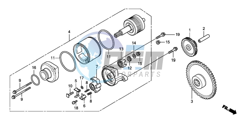 STARTING MOTOR (FES1257/A7)(FES1507/A7)