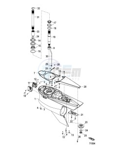 PASSING 125 drawing Gear Housing Driveshaft