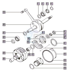 SUPER_TOM_V-K3 50 V-K3 drawing Crankshaft-cluth