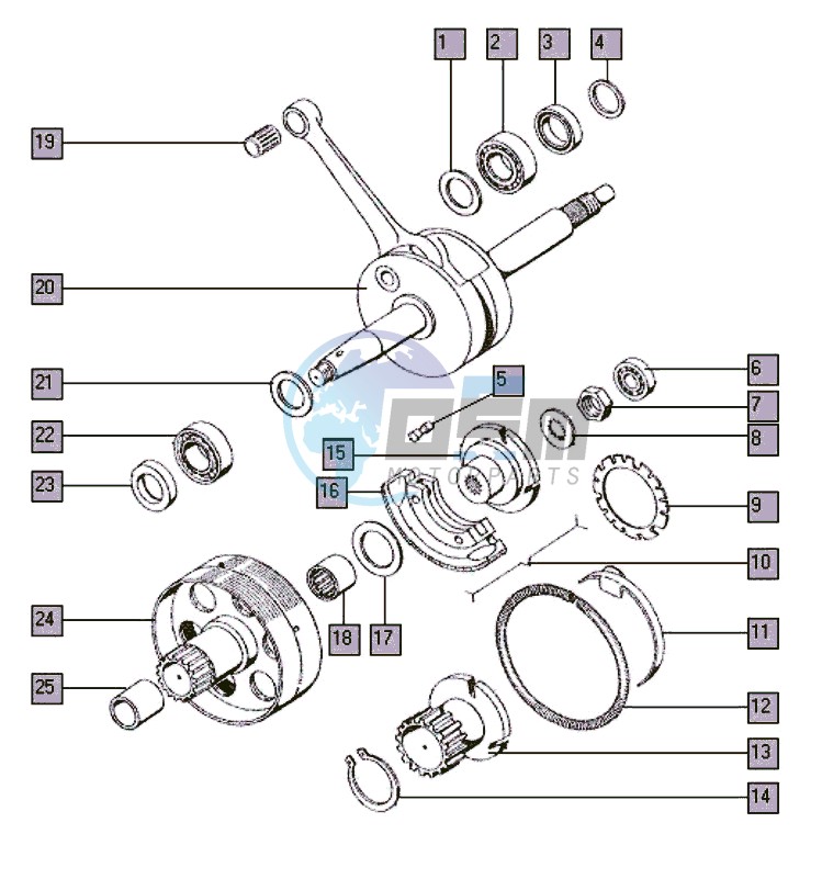 Crankshaft-cluth