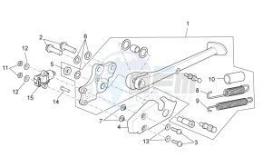 Tuono V4 1100 Factory (EMEA, APAC) (AU, EU, HK, JP, MAL, RC, S, T, TH) drawing Central stand