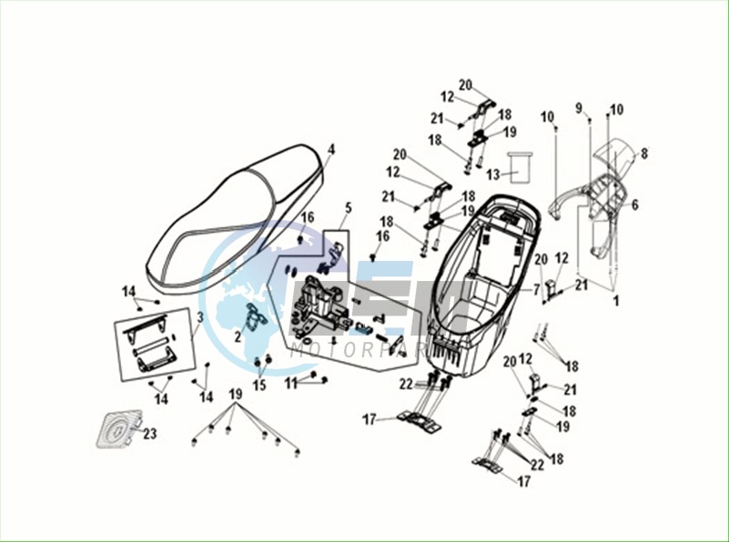 SEAT REAR CARRIER