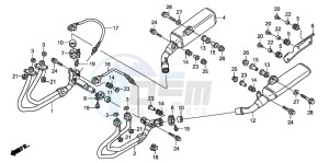 ST1300 drawing EXHAUST MUFFLER