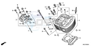 VT750CSC drawing FRONT CYLINDER HEAD