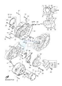 XVS950XR-A SCR950 SCR950 (BL34) drawing CRANKCASE COVER 1