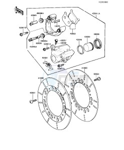 KZ 550 H [GPZ] (H1-H2) [GPZ] drawing FRONT BRAKE