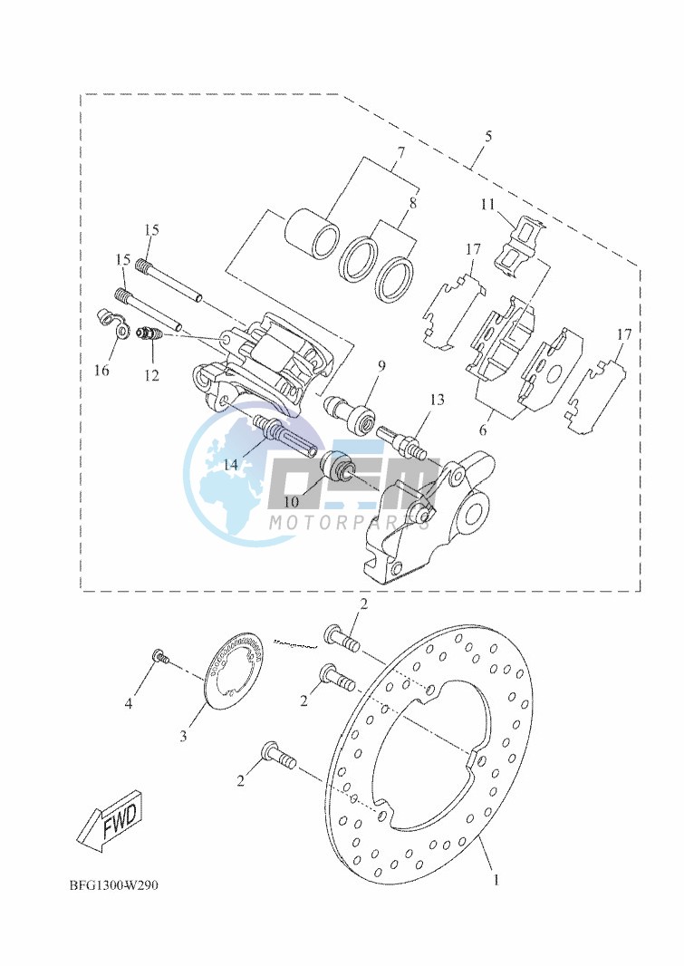 REAR BRAKE CALIPER