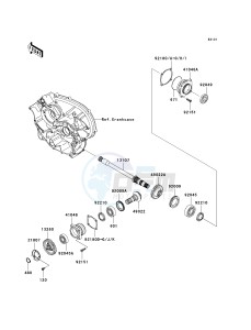 KVF 750 B (BRUTE FORCE 750 4X4I) (B6F-B7FA) B7F drawing FRONT BEVEL GEAR