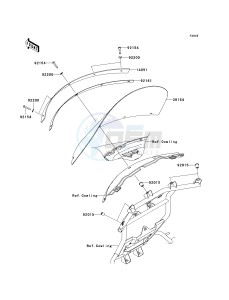 VN 1700 A [VULCAN 1700 VOYAGER] (9FA) A9F drawing WINDSHIELD