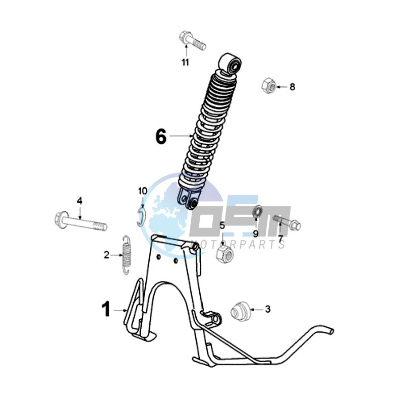 REAR SHOCK AND STAND