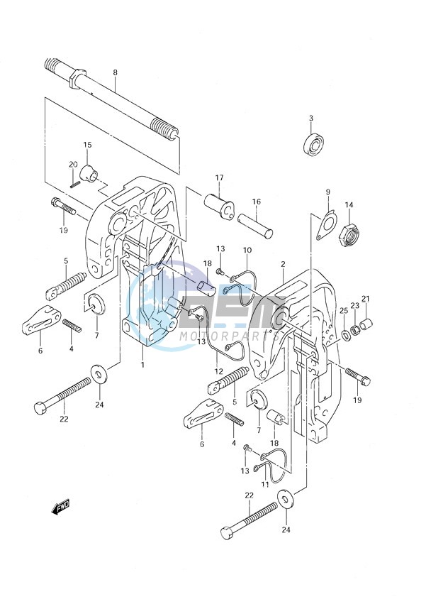 Clamp Bracket Power Tilt/Tiller Handle