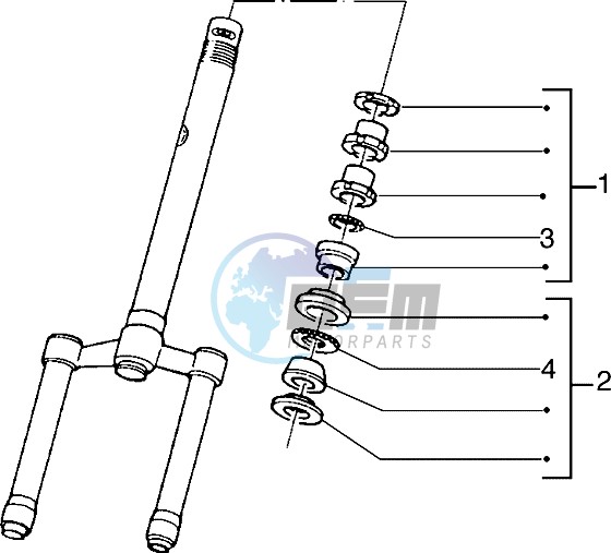 Steering bearing ball tracks