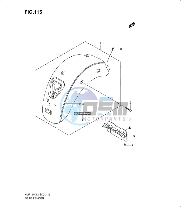 REAR FENDER (VLR1800TL1 E19)