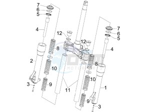 Beverly 125 e3 drawing Fork components (Escorts)