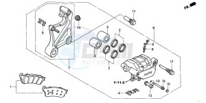 NT650V DEAUVILLE drawing REAR BRAKE CALIPER (NT650V2/3/4/5)