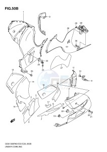 GSX1300R (E3-E28) Hayabusa drawing UNDER COWLING (MODEL L0)