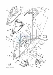 YFM700R (BCXS) drawing FRONT FENDER