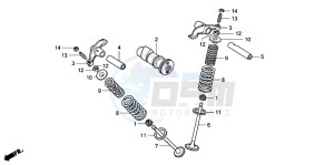 CRF80F 100 drawing CAMSHAFT/VALVE