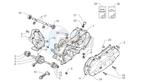 Ark LC Blue-Pearl white -Matt Black 50 drawing Crankcase - Crankshaft - Carter