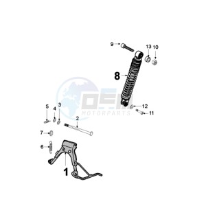 LUDIX 12 RL2A drawing REAR SHOCK AND STAND