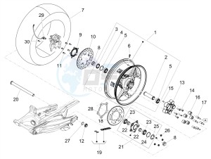 DORSODURO 900 E4 ABS (APAC) drawing Rear wheel