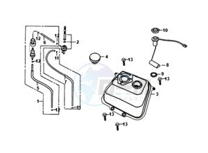 FIDDLE II 50 25KMH (L8) NL EURO4 drawing FUEL TANK -  FUEL GAUGE