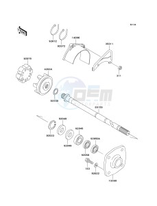 JS 800 A [800 SX-R] (A6F-A9F) A9F drawing DRIVE SHAFT