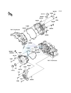 NINJA_250R EX250K8F GB XX (EU ME A(FRICA) drawing Engine Cover(s)