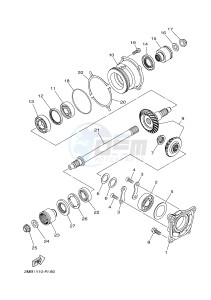 YXE700E YXE70WPAH WOLVERINE R-SPEC EPS (BW12) drawing MIDDLE DRIVE GEAR