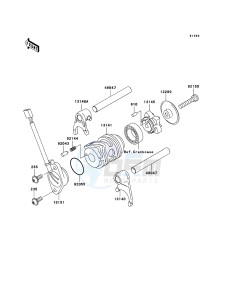 KLX110 KLX110A6F EU drawing Gear Change Drum/Shift Fork(s)