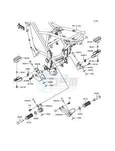 KLX125 KLX125CEF XX (EU ME A(FRICA) drawing Footrests