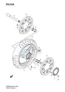 GSR600 (E2) drawing FRONT WHEEL (GSR600AK7 UAK7 AK8 UAK8 AK9 UAK9 AL0 UAL0)