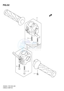 AN400 (E03) Burgman drawing HANDLE SWITCH (AN400AL1 E33)