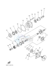 YXM700E YXM700PHF VIKING EPS HUNTER (1XPL) drawing MIDDLE DRIVE GEAR