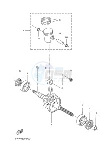 CW50N BOOSTER NAKED (2B7N 2B7N) drawing CRANKSHAFT & PISTON