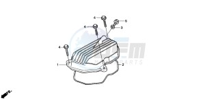 CG125M drawing CYLINDER HEAD COVER (1)