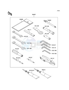 ZZR1400 ABS ZX1400B7F FR GB XX (EU ME A(FRICA) drawing Owner's Tools