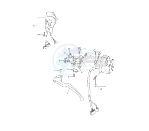 YZF R1 1000 drawing HANDLE SWITCH AND LEVER